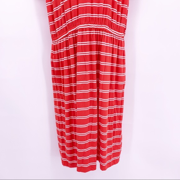 Banana Republic Factory Red and White Striped T-Shirt Dress Size Medium - Picture 3 of 8